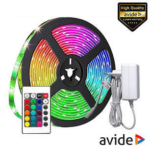 FITA 90 LEDS 5050 RGB 12V 3M IP20 COM CONTROL AVIDE