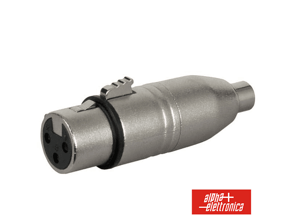 FICHA ADAPTADORA XLR 3P FÊMEA / RCA FÊMEA 1