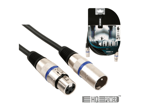 CABO XLR 3P MACHO / XLR 3P FÊMEA 6M HQ POWER 1