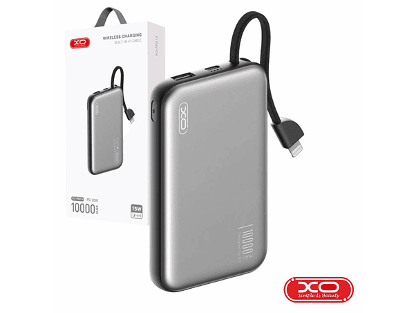 POWERBANK 10000MAH QI 15W COM CABO LIGHTNING XO 1