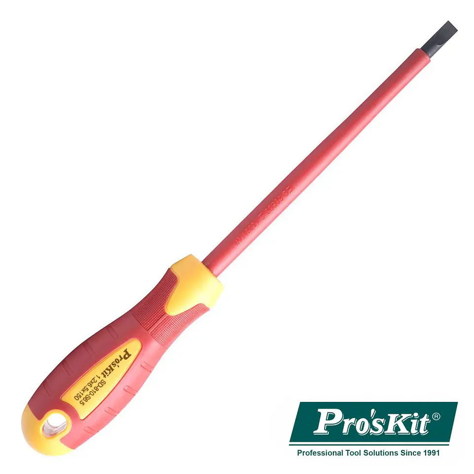 CHAVE FENDAS 1.2X6.5X150MM VDE 1000V PROSKIT 1