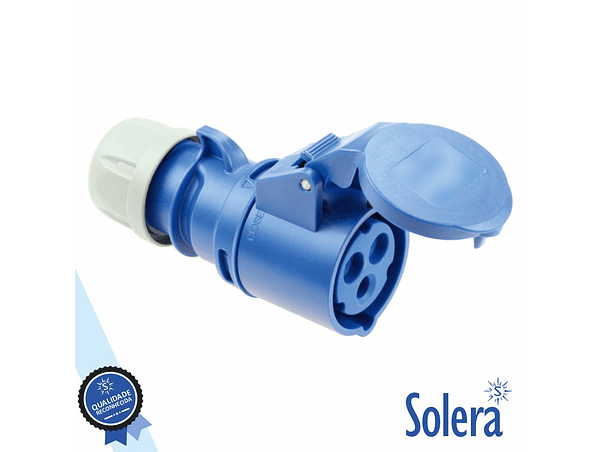 FICHA INDUSTRIAL CEE FÊMEA 32A 2P+T 230V IP44 SOLERA 1