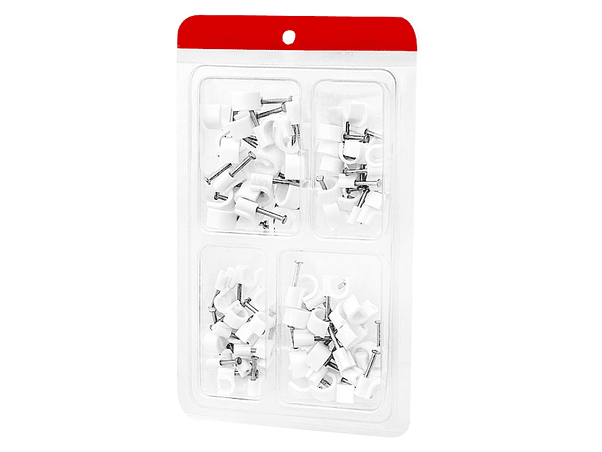 BRAÇADEIRA DE PAREDE COM PREGO PARA CABO 6/7/8/9MM 80X 1