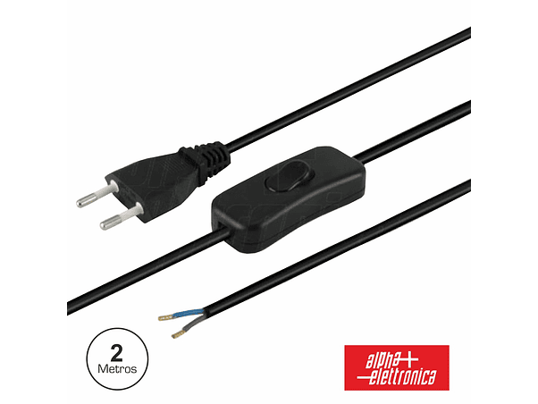 CABO DE ALIMENTAÇÃO COM INTERRUPTOR 2M PRETO 1