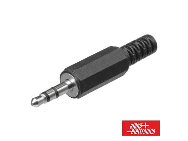 FICHA JACK 3.5MM MACHO ST COM PROTEÇÃO DE CABO 1