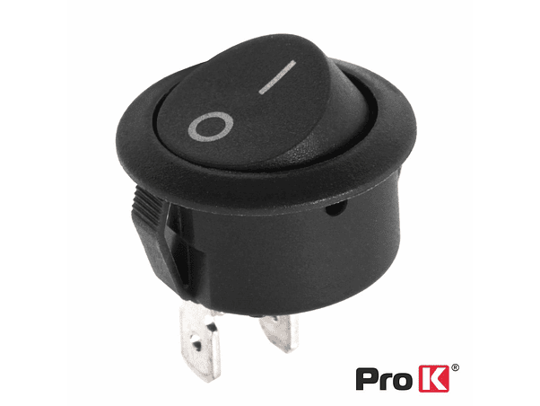 INTERRUPTOR BASCULANTE 6A-250V ON-OFF PRETO PROK 1