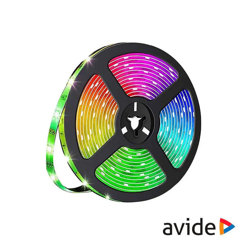 FITA 150 LEDS 5050 RGB 12V 5M IP65 WIFI + IR AVIDE 1