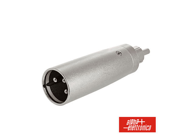 FICHA ADAPTADORA XLR 3P MACHO / RCA MACHO 1