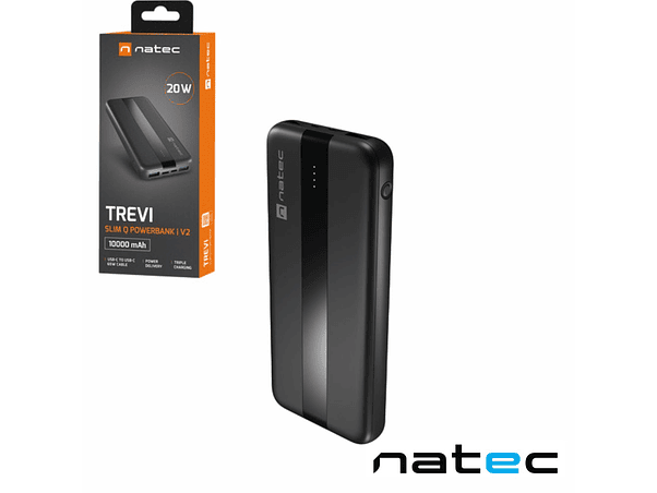 POWERBANK 10000MAH 20W QCOMPD 2X USB-A 1X USB-C NATEC 1