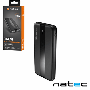 POWERBANK 10000MAH 20W QCOMPD 2X USB-A 1X USB-C NATEC