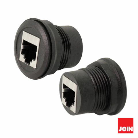 FICHA ADAPTADORA RJ45 FÊMEA / FÊMEA PAINEL ATÉ 25CM JOIN