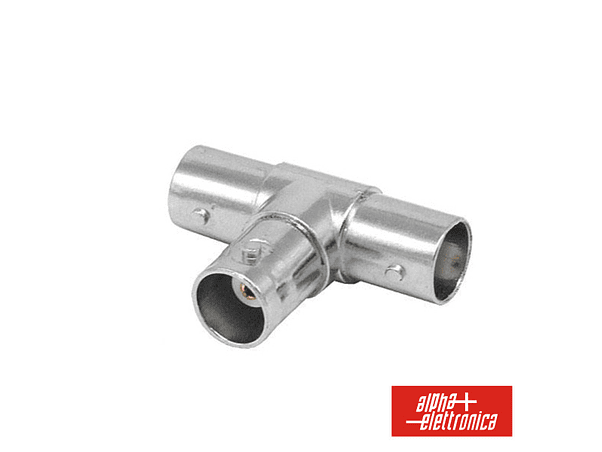 FICHA ADAPTADORA BNC FÊMEA / 2 BNC FÊMEA NIQUELADA 1