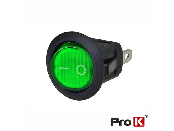 INTERRUPTOR BASCULANTE LED 20A-12V ON-OFF VERDE 1