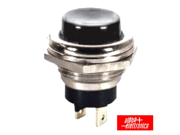INTERRUPTOR PRESSÃO REDONDO NORMALMENTE ABERTO PRETO 1