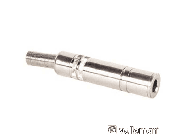 FICHA JACK 6.35MM FÊMEA ST PRATEADA VELLEMAN 1