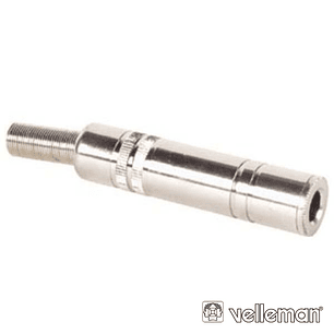 FICHA JACK 6.35MM FÊMEA ST PRATEADA VELLEMAN