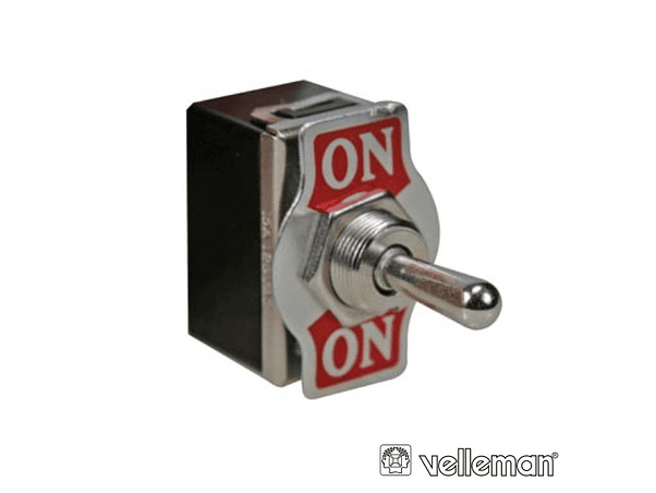 COMUTADOR UNIPOLAR DE ALAVANCA ON-ON 10A / 250V VELLEMAN 1