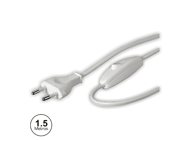 CABO DE ALIMENTAÇÃO COM INTERRUPTOR 1.5M BRANCO 1