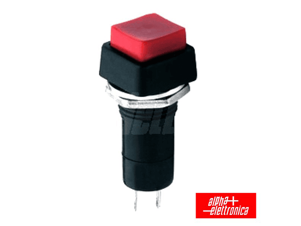 INTERRUPTOR PRESSÃO QUADRADO NORMALMEMTE ABERTO VERMELHO 1