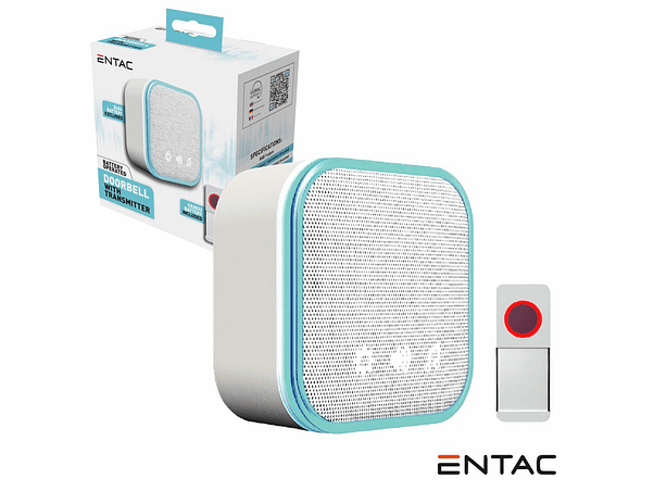 CAMPAINHA SEM FIOS COM 1 RECEPTOR 3XAA 150M ENTAC 1