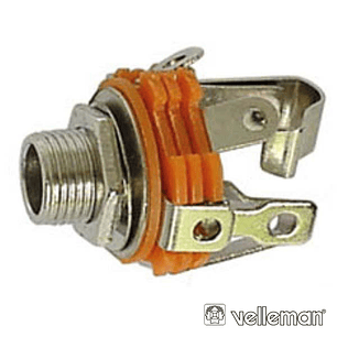 FICHA JACK 6.35MM FÊMEA ST PARA CHASIS