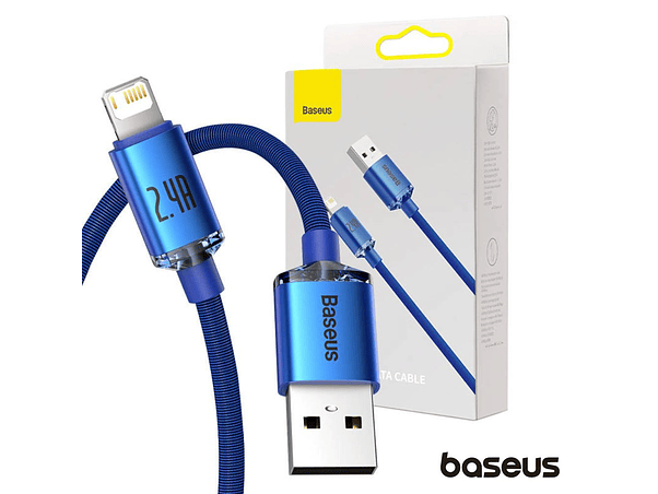 CABO USB-A / LIGHTNING MACHO CRYSTAL SHINE 2M BASEUS 1