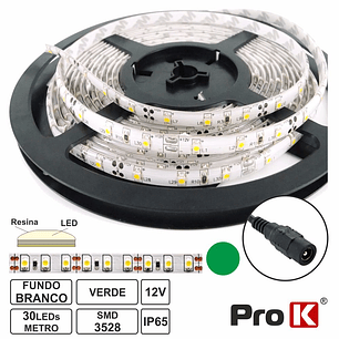 FITA 150 LEDS 3528 IMPERMEÁVEL VERDE 12V 5M PROK