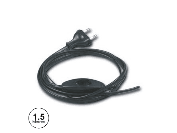 CABO DE ALIMENTAÇÃO COM INTERRUPTOR 2M PRETO 1