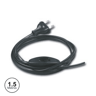 CABO DE ALIMENTAÇÃO COM INTERRUPTOR 2M PRETO