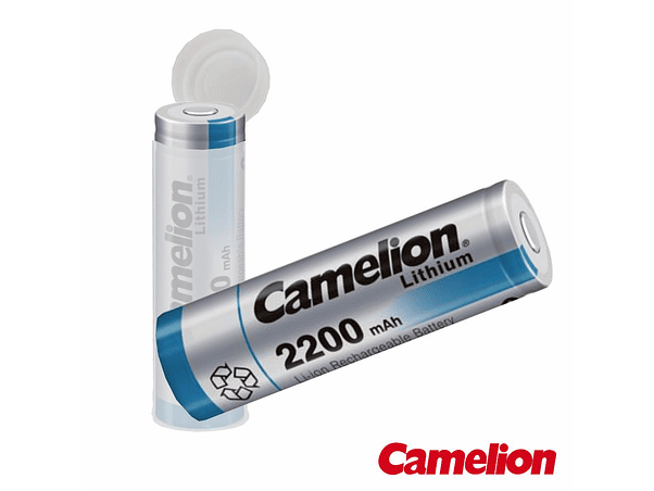 BATERIA LÍTIO RECARREGÁVEL 18650 3.7V 2200MA CAMELION 1