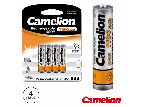 BATERIA NI-MH AAA1.2V 1100MA 4X BLISTER CAMELION 1