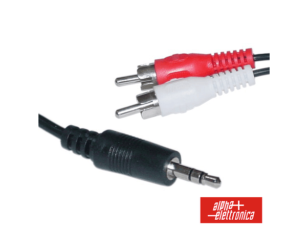 CABO JACK 3.5MM MACHO ST / 2-RCA MACHO 2.5M 1
