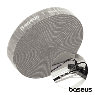 VELCRO PARA ORGANIZAÇÃO DE CABOS 3M CINZENTO BASEUS