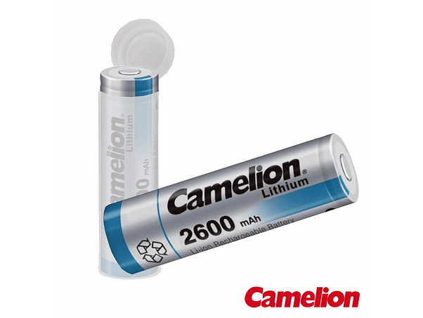 BATERIA LÍTIO RECARREGÁVEL 18650 3.7V 2600MA CAMELION 1