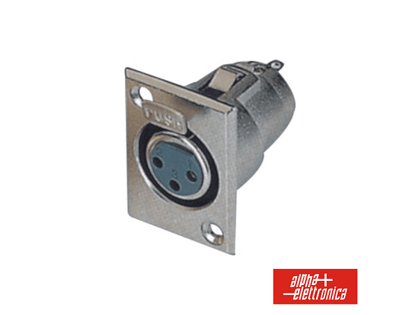 FICHA XLR 3P FÊMEA PAINEL 1