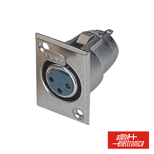 FICHA XLR 3P FÊMEA PAINEL