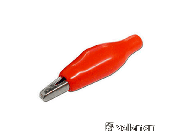 PINÇA CROCODILO 44MM ISOLADA VERMELHA 1