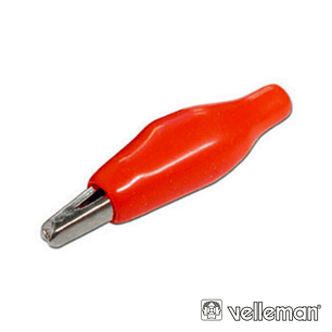 PINÇA CROCODILO 44MM ISOLADA VERMELHA