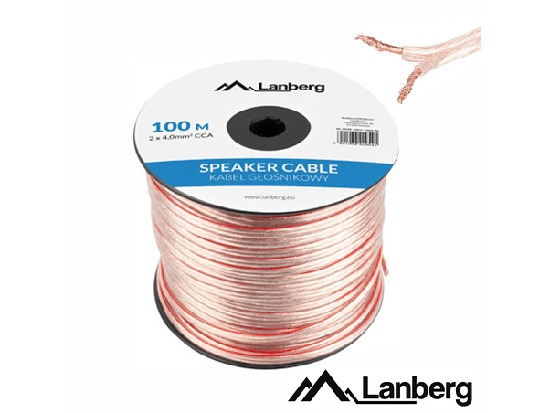 CABO COLUNA 2X4.0MM TRANSPARENTE PARALELO 100M LANBERG 1