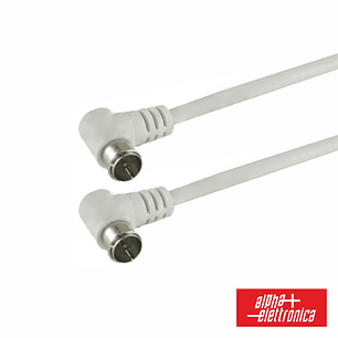 CABO COM FICHA F MACHO 90º / FICHA F MACHO 90º 2M POLYBAG