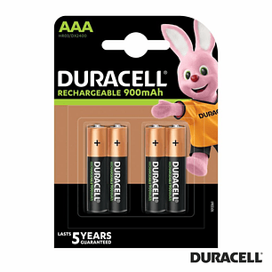 PILHA ULTRA RECARREGÁVEL AAA 1.2V 900MA 4X DURACELL