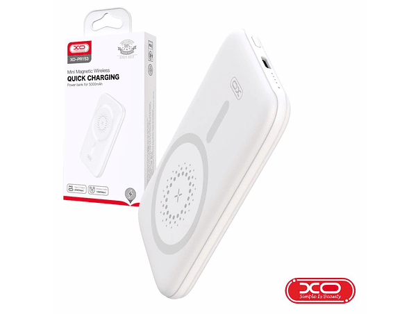 POWERBANK 5000MAH QI 2 USB-A / 1 USB-C BRANCO XO 1