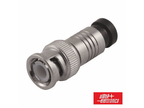 FICHA BNC MACHO PRETA DE COMPRESSÃO 1