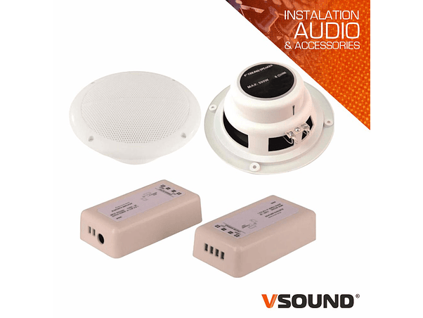 KIT AMPLIFICADOR 30W BLUETOOTH COM2 COLUNAS E CABOS VSOUND 1