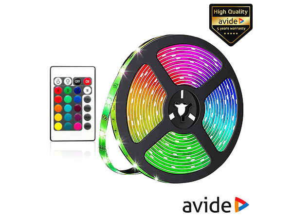 FITA 150 LEDS 5050 4000K 12V COM COMANDO 5M IP65 AVIDE 1