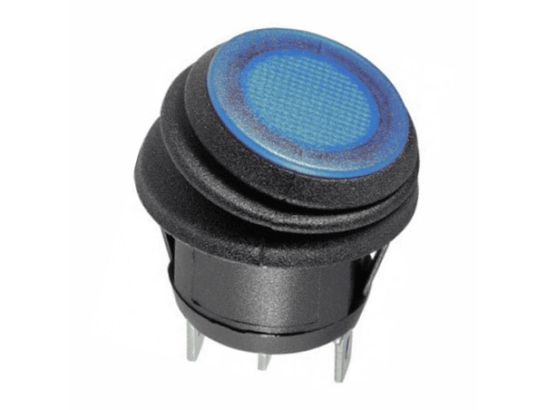 INTERRUPTOR PRESSÃO 3P SPST (ON)-OFF AZUL 1