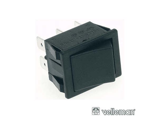COMUTADOR BASCULANTE 10A-250V DPST ON-ON TECLA PRETA 1