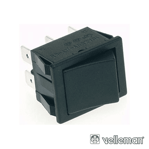 COMUTADOR BASCULANTE 10A-250V DPST ON-ON TECLA PRETA