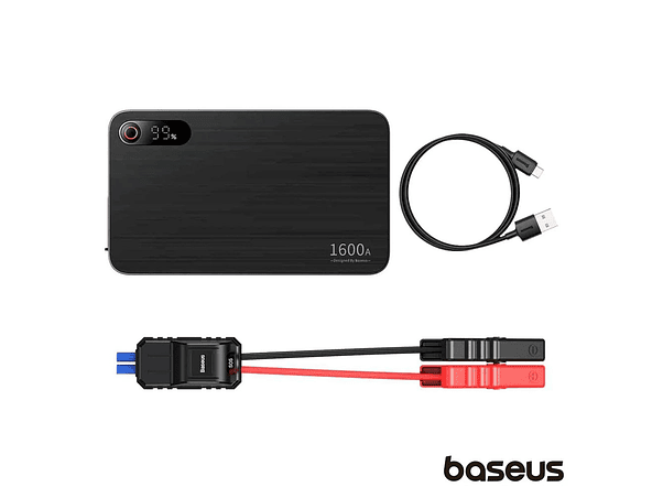 ARRANCADOR DE BATERIAS AUTO 1600A COM POWERBANK 2 USB-A 1