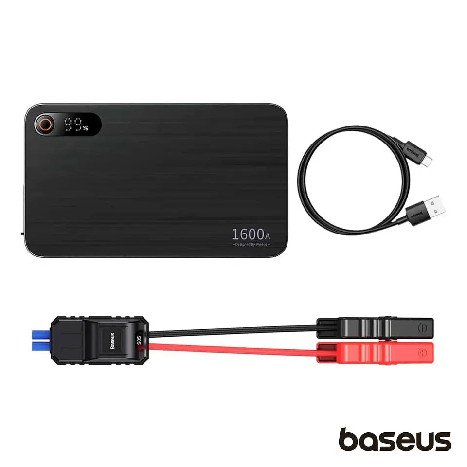 ARRANCADOR DE BATERIAS AUTO 1600A COM POWERBANK 2 USB-A 1